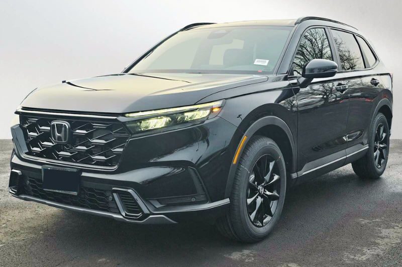 2026 Honda CR-V Hybrid black Sport Touring AWD SUV front side view