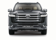 Toyota Land Cruiser 300 black luxury SUV front view