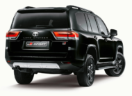 Toyota Land Cruiser 300 black luxury SUV front view