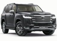 Toyota Land Cruiser 300 black luxury SUV front view