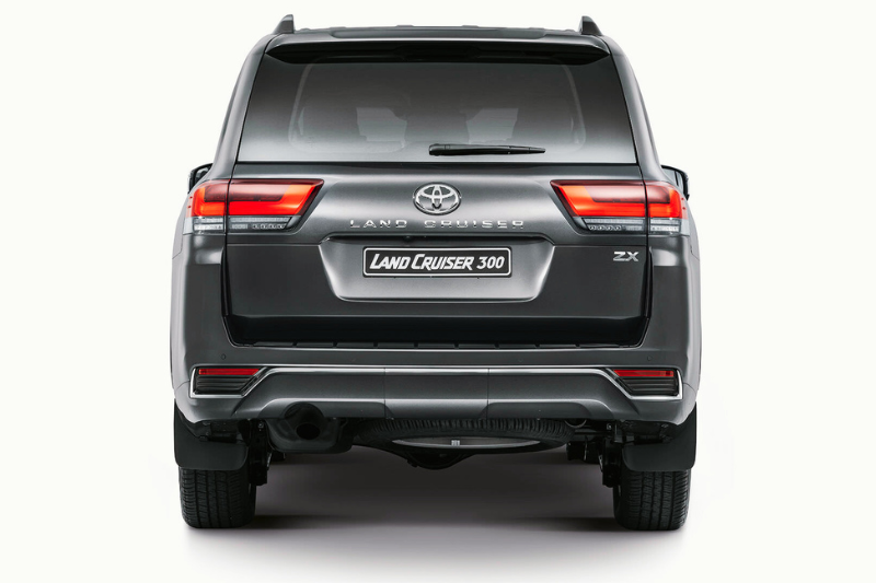 Toyota Land Cruiser 300 black luxury SUV front view
