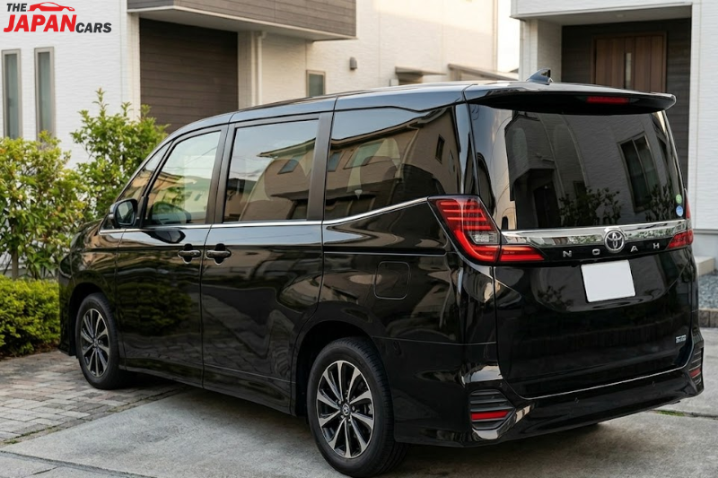 Toyota Noah 2022 black MPV family van from Japan