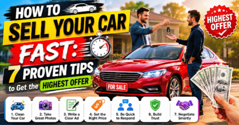 tips to sell your car fast and get the highest offer from private buyers